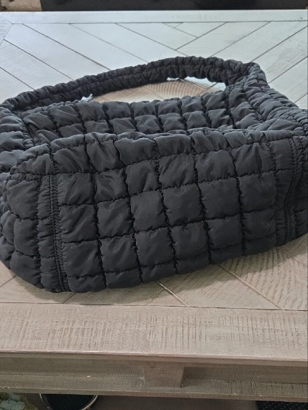 FP Movement by Free People Puffer Quilted Black Large Shoulder Bag Crossbody